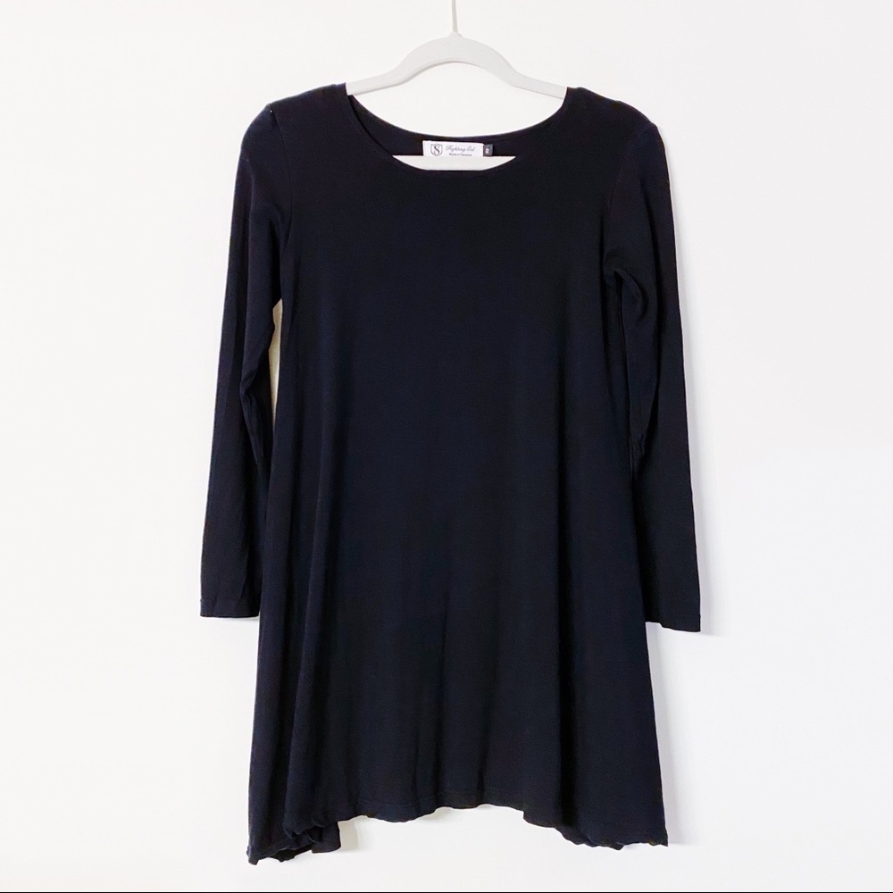 Fighting Eel - Black Long Sleeve Dress
